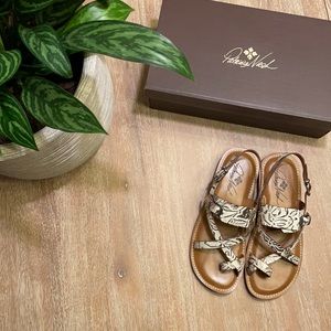 Patricia Nash Brown and Cream Sandals